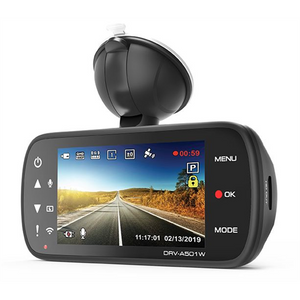 Kenwood Dashcam (Quad HD - 2 Channel - 3" LCD - GPS - Wi-Fi - G-Sensor)