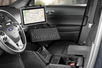 2012-2019 Ford Police Interceptor® Utility Console with Cup Holder, Armrest and TS5 Motion Attachment Kit
