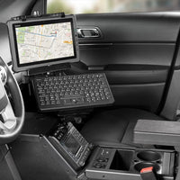 2012-2019 Ford Police Interceptor® Utility Console with Cup Holder, Armrest and TS5 Motion Attachment Kit