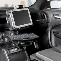 2011-2020 Dodge Charger Police Package Console Box with Cup Holder, Vertical Surface Mount and Hardware Bag Kit