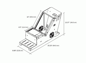 2012-2019 Ford Police Interceptor® Utility Short Console with Cup Holder, Armrest and 6" Locking Slide Arm Kit