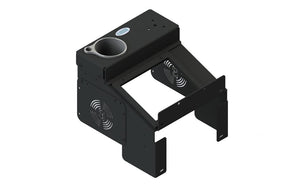9" Workstation Radio Platform with Cup Holder (Deep Angled)