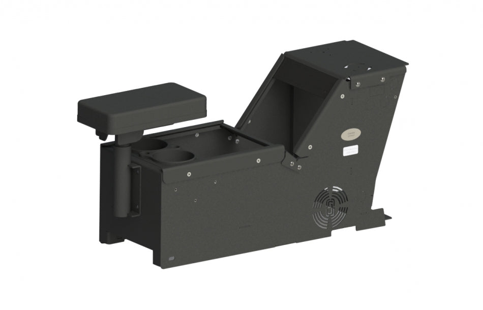 2012-2019 Ford Police Interceptor® Utility Console with Cup Holder, Printer Armrest, and TS5 Quad Motion Attachment Kit
