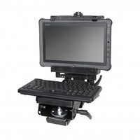Tall Tablet Display Mount Kit: Quad-Motion TS5 and Quick Release Keyboard Tray