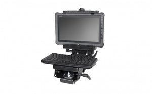 Tall Tablet Display Mount Kit: Quad-Motion TS5 and Quick Release Keyboard Tray
