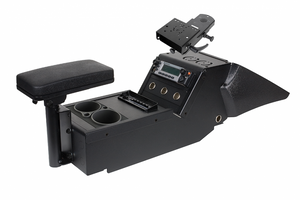 2011-2020 Dodge Charger Police Package 10.5" Console Box with Cup Holder, Armrest and Mongoose® Motion Attachment Kit