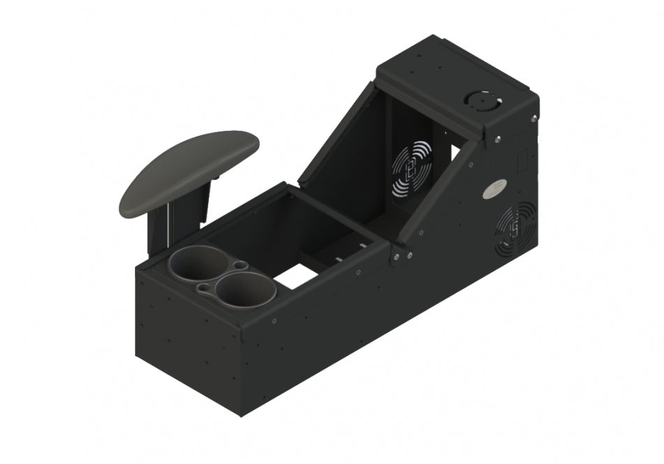 Kit: Universal Sloped Console with Cup Holder and Armrest