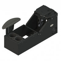 Kit: Universal Sloped Console with Cup Holder, Armrest and 6" Locking Slide Arm