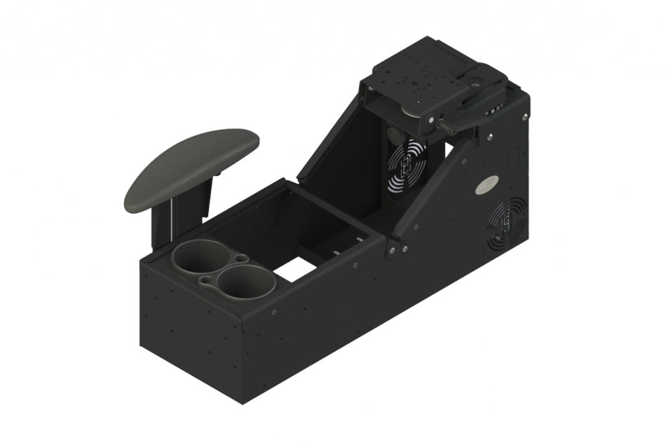 Kit: Universal Sloped Console with Cup Holder, Armrest and 6
