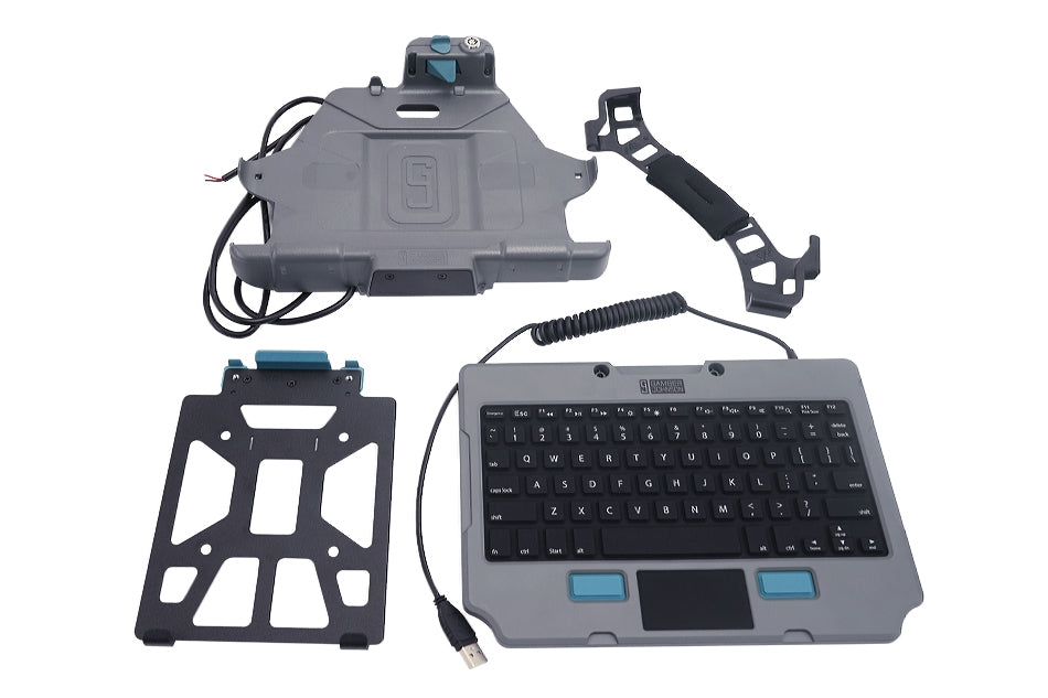 Samsung Galaxy Tab Active Pro/Active4 Pro Docking Station with Hand strap, Rugged Lite Keyboard, and Quick Release Keyboard Cradle