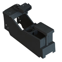 2020+ Ford Police Interceptor® Utility Low-Profile Console Box with Cup Holder , Armrest, and 6" Locking Slide Arm Kit