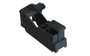 2020+ Ford Police Interceptor® Utility Low-Profile Console Box with Cup Holder , Armrest, and 6" Locking Slide Arm Kit
