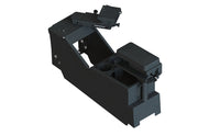2020+ Ford Police Interceptor® Utility Low-Profile Console Box with Cup Holder, Printer Armrest, and 9" Locking Slide Arm Kit
