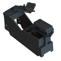 2020+ Ford Police Interceptor® Utility Low-Profile Console Box with Cup Holder, Printer Armrest, and 9" Locking Slide Arm Kit