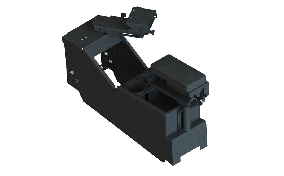 2020+ Ford Police Interceptor® Utility Low-Profile Console Box with Cup Holder, Printer Armrest, and 9