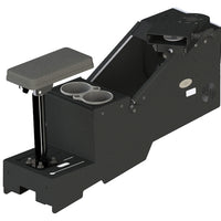 2020+ Ford Police Interceptor® Utility Short Console Box with Cup Holder, Armrest, and Mongoose® - 9” Locking Slide Arm with Short Clevis