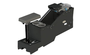 2020+ Ford Police Interceptor® Utility Short Console Box with Cup Holder, Armrest, and Mongoose® XLE 7” Motion Attachment