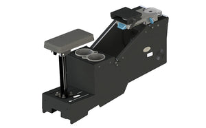 2020+ Ford Police Interceptor® Utility Short Console Box with Cup Holder, Armrest, and Mongoose® XLE 9" Motion Attachment