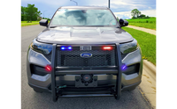 2020+ Ford Police Interceptor® Utility Push Bumper - Aluminum Push Bumper with Light Bar and Side Light Brackets
