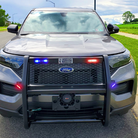 2020+ Ford Police Interceptor® Utility Push Bumper - Steel Push Bumper with Light Bar and Side Light Brackets