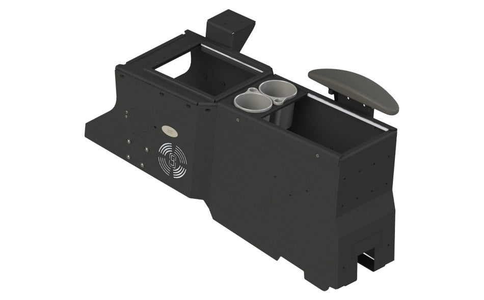 2020+ Ford Police Interceptor® Utility Full Depth Console Kit with Side Mount, Armrest, and Cup Holder