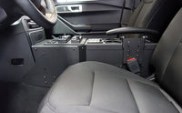 2020+ Ford Police Interceptor® Utility Full Depth Console Kit with Side Mount, Armrest, and Cup Holder
