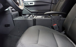 2020+ Ford Police Interceptor® Utility Full Depth Console Kit with Side Mount, Armrest, and Cup Holder