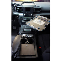 2020+ Ford Police Interceptor® Utility Full Depth Console Kit with Side Mount, Armrest, and Cup Holder