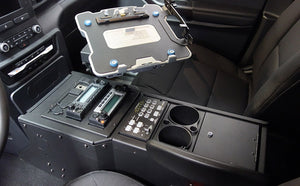 2020+ Ford Police Interceptor® Utility Full Depth Console Kit with Side Mount, Armrest, and Cup Holder