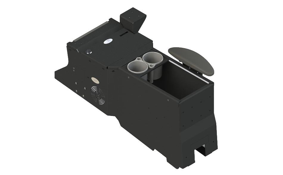 2020+ Ford Police Interceptor® Utility Full Depth Console Kit with Printer Insert, Side Mount, Armrest, and Cup Holder