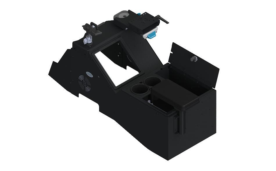 2021+ Ford F-150 Wide Body Console Box Kit with Magnetic Phone Holder, Cup Holder, Rear Armrest, and Mongoose® XLE 9