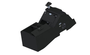 2021+ Ford F-150 Wide Body Console Box Kit with Magnetic Phone Holder, Printer Mount, Cup Holder, Rear Armrest, and Mongoose®-9" Locking Slide Arm with Short Clevis