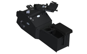 2021+ Dodge Durango Standard Console Box Kit with Printer Mount, Magnetic Phone Holder, Cup Holder, Rear Armrest, and Mongoose®- 9" Locking Slide Arm with Short Clevis