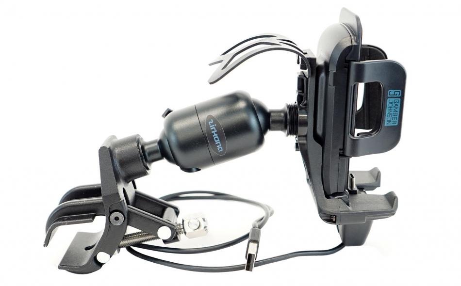 KIT: Universal Phone Charging Cradle with Zirkona Joiner and Screw Clamp
