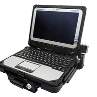 TrimLine™ Panasonic Toughbook CF-20 Laptop Vehicle Docking Station, Lite Port, Dual RF - TNC with Screen Arm Lock and LIND Power Adapter