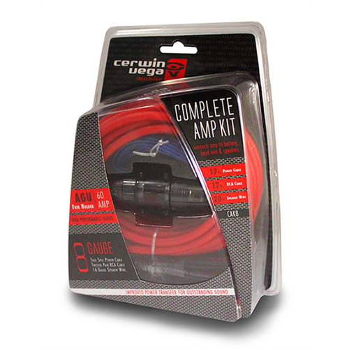 Cerwin Vega Amplifier Installation Kit (8 Ga. - AGU - Pure O.F. Copper)