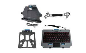 Samsung Galaxy Tab Active Pro Docking Station with Hand Strap, Rugged Lite Backlit Keyboard, and Quick Release Keyboard Cradle