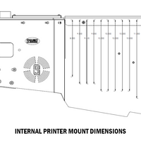 2020+ Ford Police Interceptor® Utility Full Depth Console Kit with Printer Insert, Side Mount, Armrest, Cup Holder, and Mongoose®- 9" Locking Slide Arm with Short Clevis
