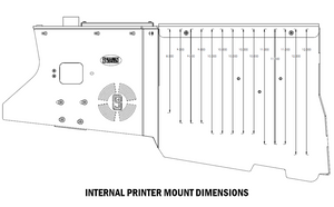 2020+ Ford Police Interceptor® Utility Full Depth Console Kit with Printer Insert, Side Mount, Armrest, Cup Holder, and Mongoose®- 9" Locking Slide Arm with Short Clevis