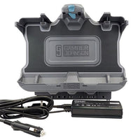 Getac F110 G6 Vehicle Cradle (no electronics) with Getac 120W Auto Power Adapter with Cigarette Lighter Connector (No RF)