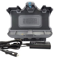 Getac F110 G6 Vehicle Cradle (no electronics) with Getac 120W Auto Power Adapter with Cigarette Lighter Connector (Tri RF)
