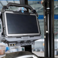Getac F110 G6 Vehicle Cradle (no electronics) with Getac 120W Auto Power Adapter with Cigarette Lighter Connector (Tri RF)