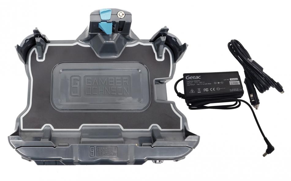 Getac ZX10 Vehicle Docking Station with Getac 120W Auto Power Adapter with Cigarette Lighter Connector (No RF)