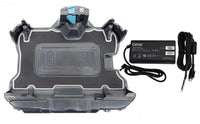 Getac ZX10 Vehicle Docking Station with Getac 120W Auto Power Adapter with Bare Wire Lead (No RF)
