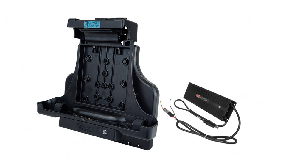 Zebra L10 Android Tablet Vehicle Docking Station (No RF) with Lind 20-60V Material Handling Isolated Power Adapter